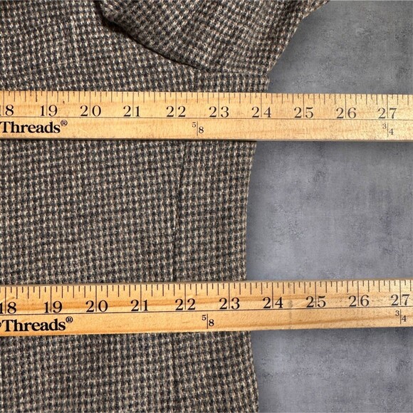 Vintage TWEED WOOL Men’s Blazer 48L Gray Sport Coat Two‑Button Jacket - Picture 12 of 15